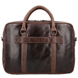 Hide & Stitches Next Navajo laptoptas donker bruin
