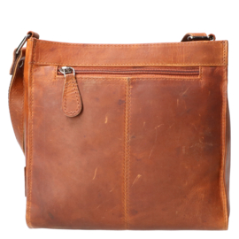 Leather Design square bag large natural