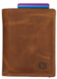 Leather design safety wallet hunter bruin