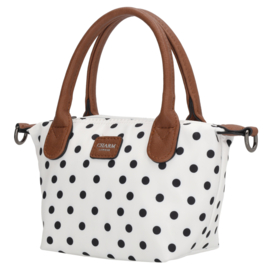 Charm London Buckingham handtas stippen zwart wit