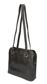 Leather Design schoudertas zwart