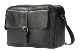 Leather Design schoudertas zwart