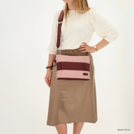 Zebra Trends Elske schoudertas streep bordeaux