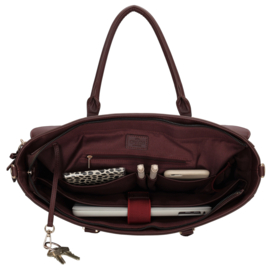Charm London Cambridge laptoptas bordeaux