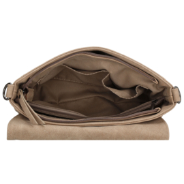 Beagles Malaga schoudertas licht taupe