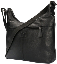 Leather Design schoudertas zwart