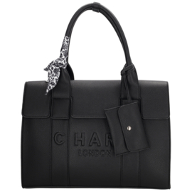 Charm London Bond laptoptas zwart