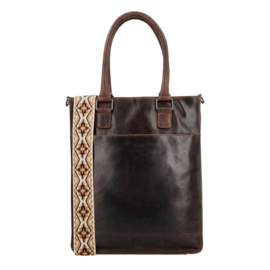 Hide & Stitches Next Navajo shopper donker bruin