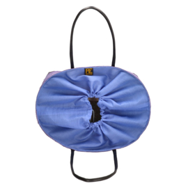 PE-Florence Hangara rieten strandtas jeans blauw