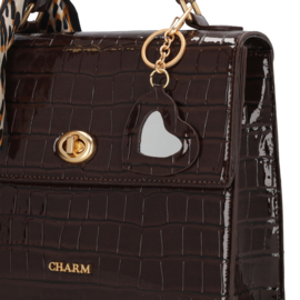 Charm London knightsbridge handtas donker bruin
