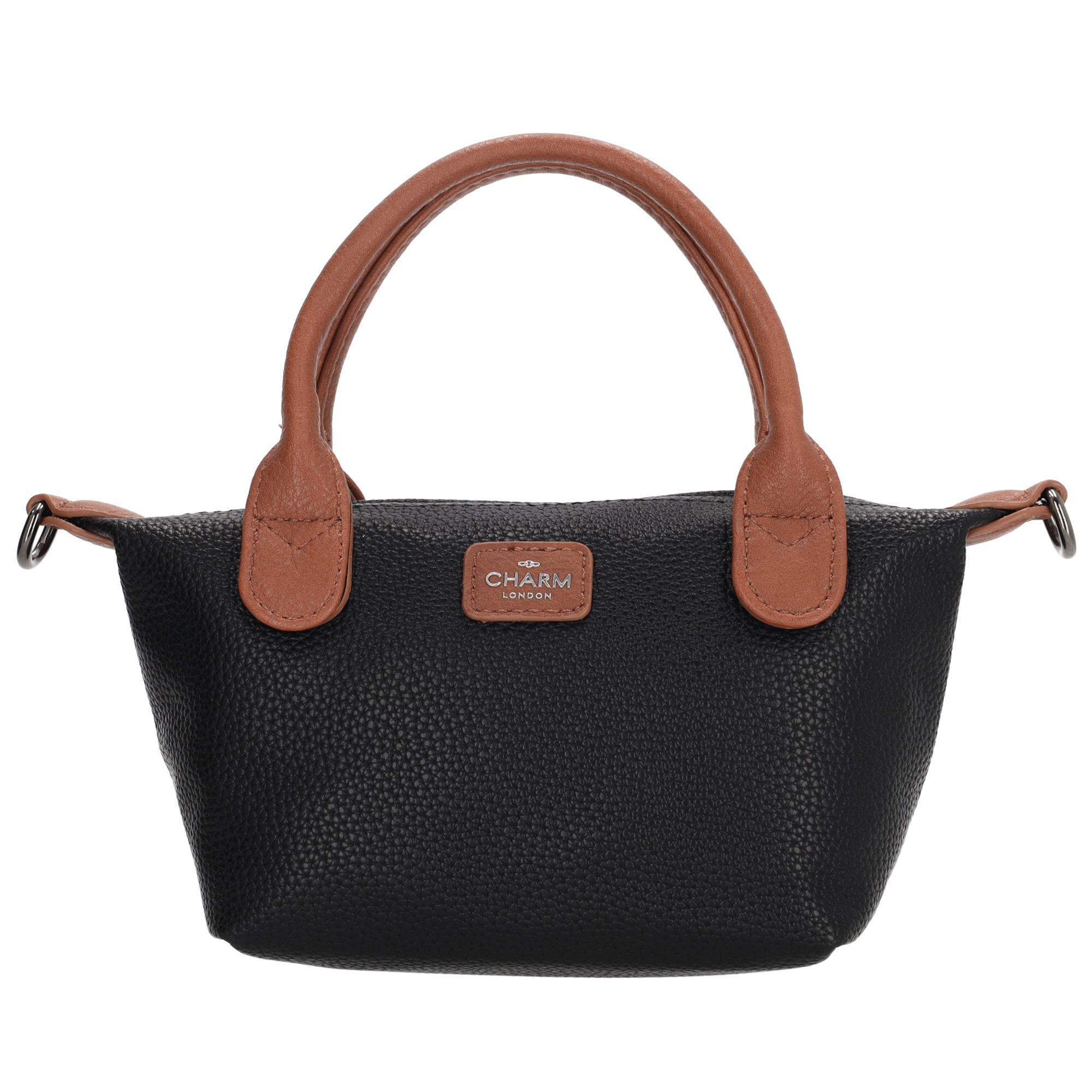 Charm London Buckingham palace handtas zwart cognac