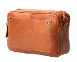 Leather Design Jupiter schoudertas natural