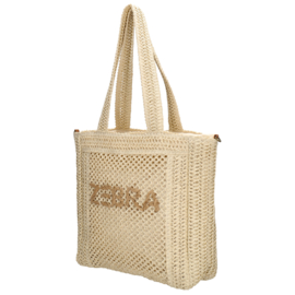 Zebra Trends Shirley shopper licht natuur