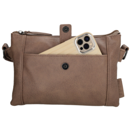 Beagles Cuenca schoudertas donker taupe