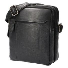 Leather Design heren schoudertas black