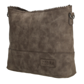 Zebra Merel schoudertas donker bruin