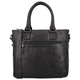 Hide & Stitches Porto lederen handtas zwart