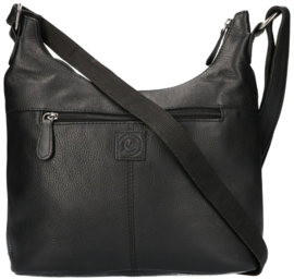 Leather Design schoudertas zwart