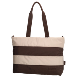 Zebra Trends Elske laptoptas streep bruin/beige