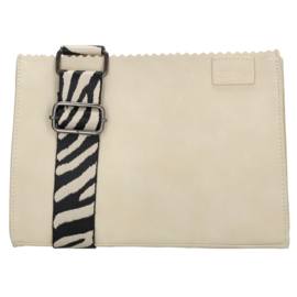 Zebra Merel schoudertas creme