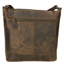 Leather Design schoudertas hunter green