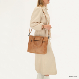 Hide & Stitches Porto lederen handtas taupe