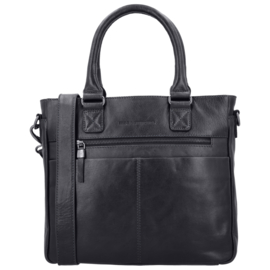 Hide & Stitches Porto lederen handtas donker blauw
