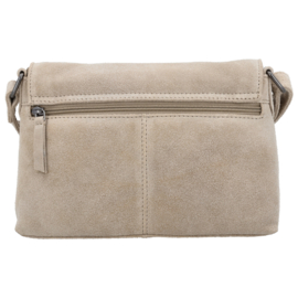 Hide & Stitches Brazos lederen schoudertas zand