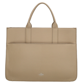 Charm London Princeton laptoptas licht taupe