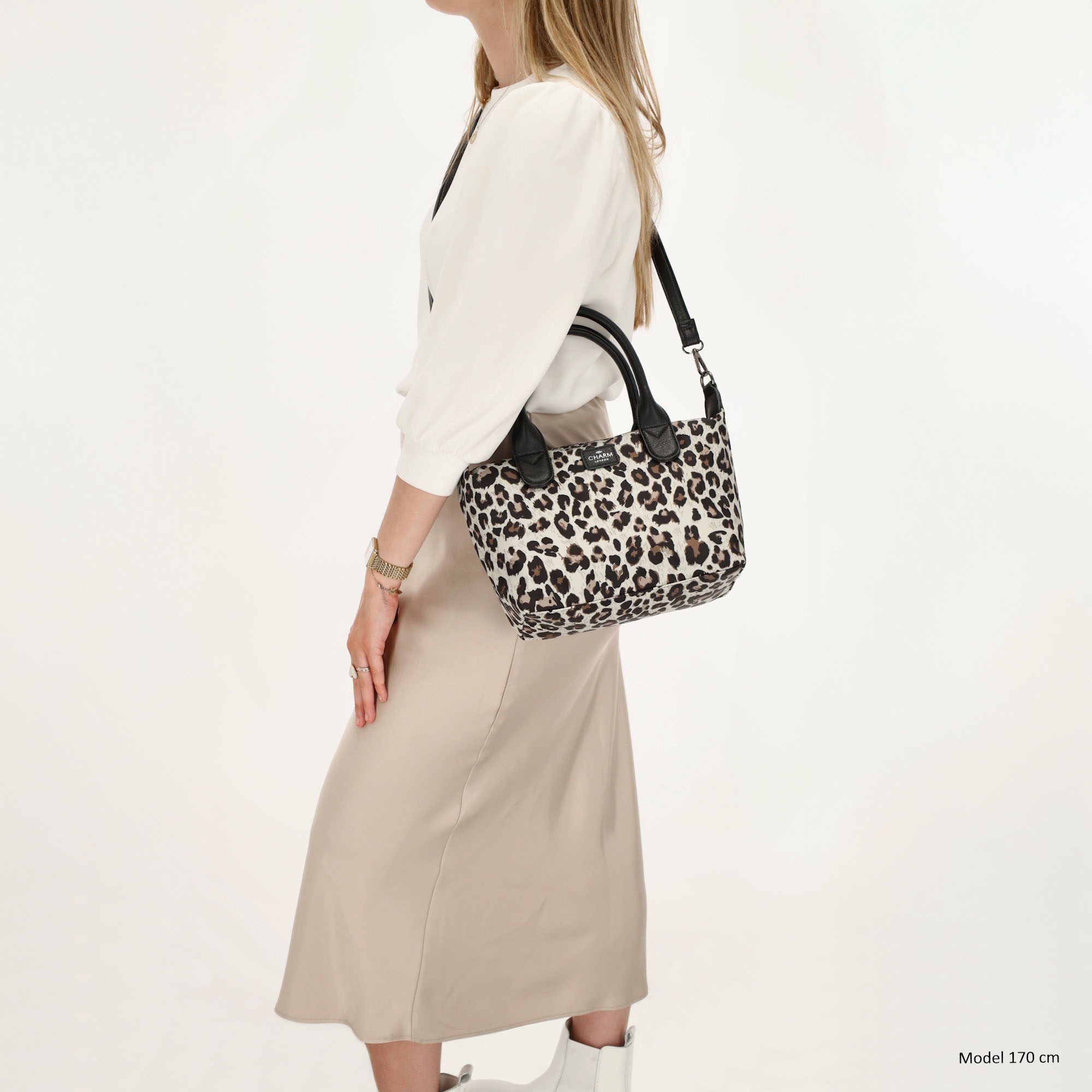 Charm London Buckingham handtas luipaard beige