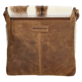 Hide & Stitches Yellowstone schoudertas bruin/wit