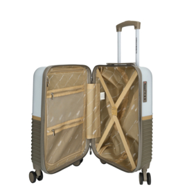 Enrico Benetti Pincetown koffer 55 cm taupe-ivoor