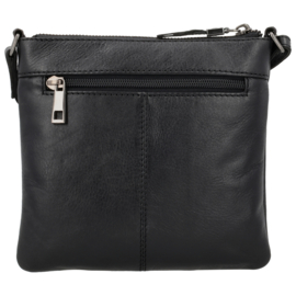 Hide & Stitches Porto lederen schoudertas zwart