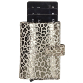 Charm London Camberwell safety wallet zilver leopard