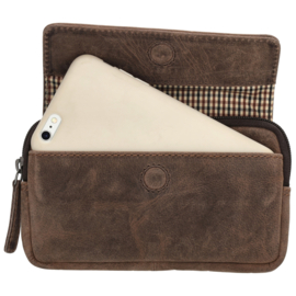 Hide & Stitches Idaho telefoontasje donker bruin