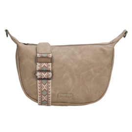 Beagles Malaga schoudertas licht taupe
