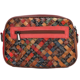 Beagles  Treccia multi colour lederen crossbodytas