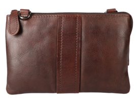 Leather Design festival bag harmonica bruin