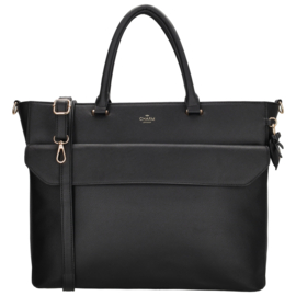 Charm London Cambridge laptoptas zwart