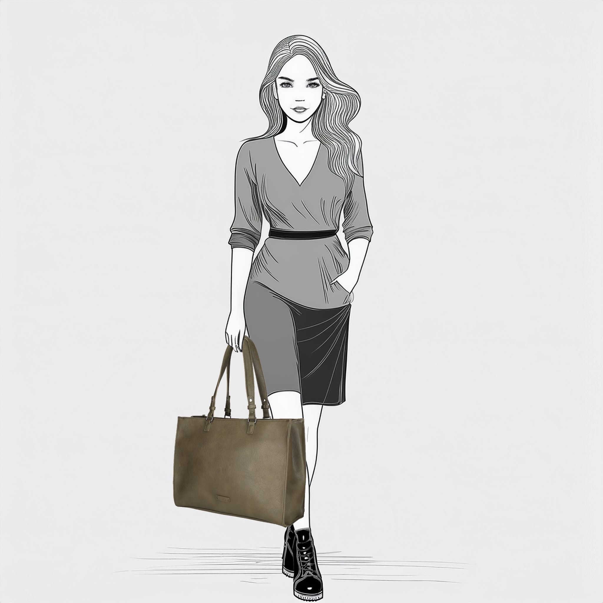 Enrico Benetti  Lily shopper zwart