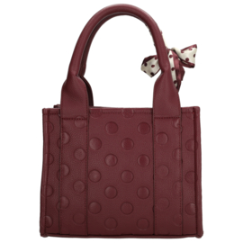 Charm London Avenue shopper bordeaux stippen