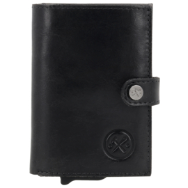 Hide & Stitches Porto safety wallet zwart