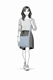 Enrico Benetti Tessa schoudertas licht blauw