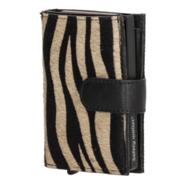 Hide & Stitches Wallowa safety wallet zebra