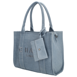 Charm London bond shopper licht blauw