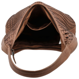 Hide & Stitches lederen schoudertas bruin