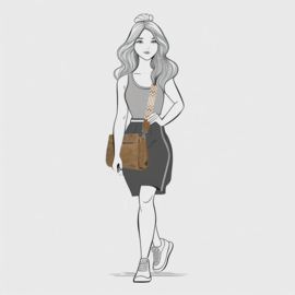 Enrico Benetti Stacey schoudertas camel