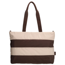 Zebra Trends Elske laptoptas streep bruin/beige