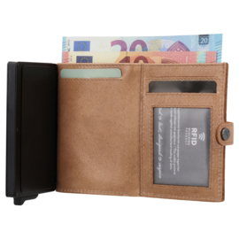 Hide & Stitches Porto safety wallet taupe