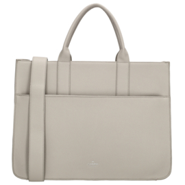 Charm London Princeton laptoptas licht grijs